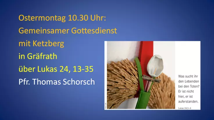 Gottesdienst zu Ostermontag vom 10.04.2023