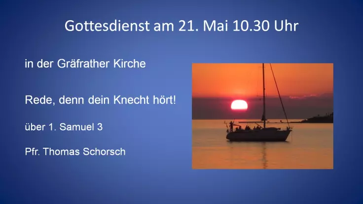 Gottesdienst vom 21.05.2023